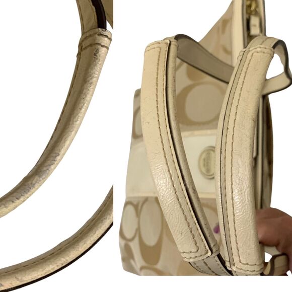 Coach Signature Canvas Tote Bag – Beige / Khaki – Classic Style - Picture 4 of 10